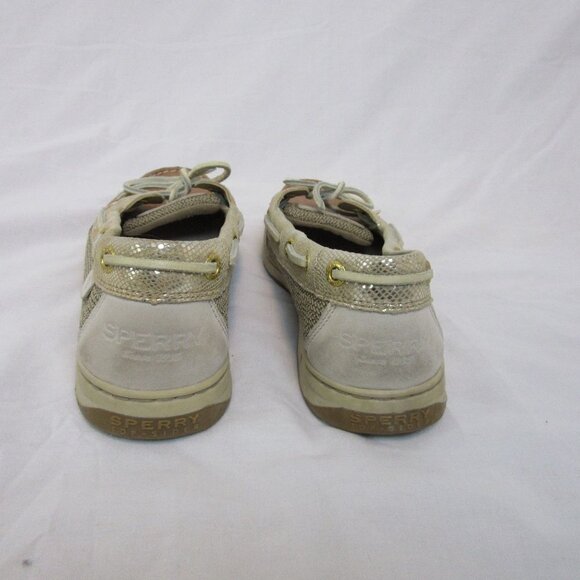 Sperry Top-sider Angelfish Slip-on Boat Shoe STS93484 Linen Oat Metallic 8.5 - Picture 5 of 6
